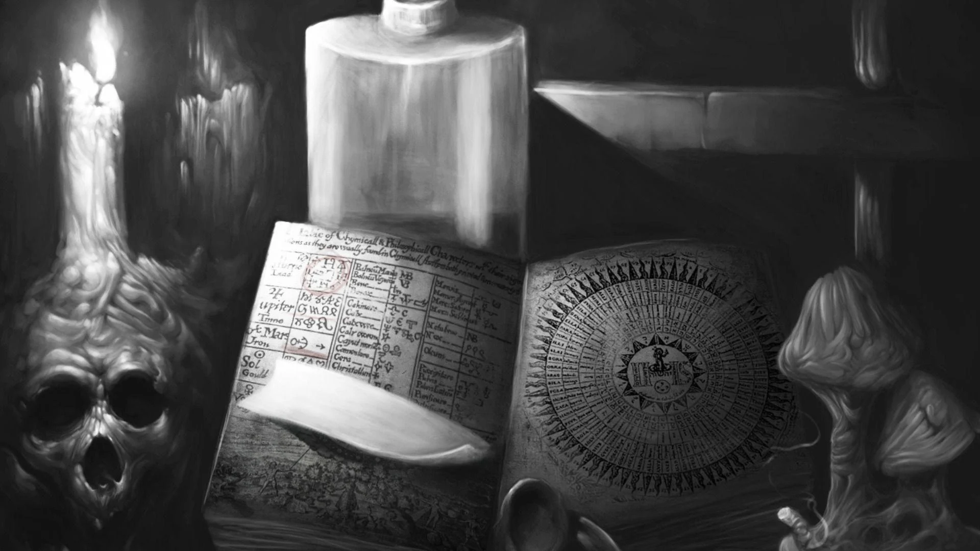 Occult symbol background